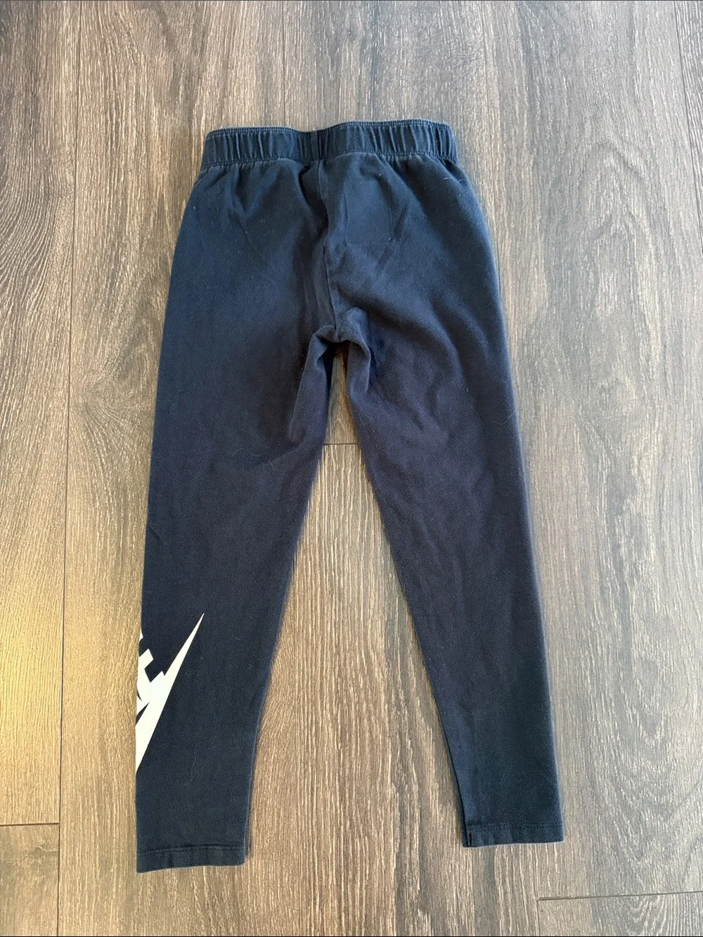 Nike Kids Black Leggings with White Logo